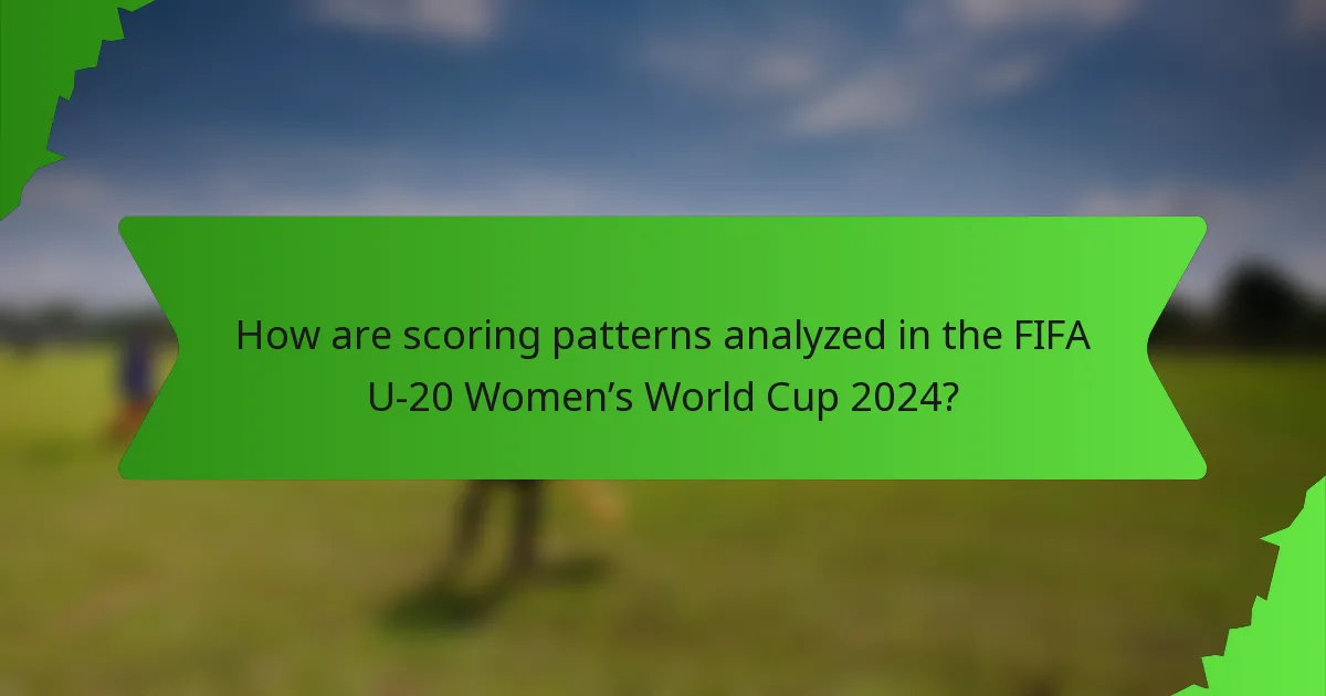 How are scoring patterns analyzed in the FIFA U-20 Women’s World Cup 2024?