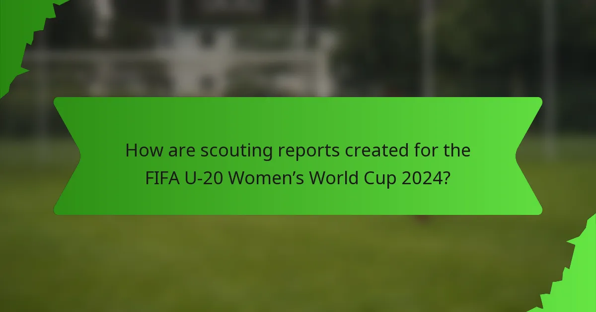 How are scouting reports created for the FIFA U-20 Women’s World Cup 2024?