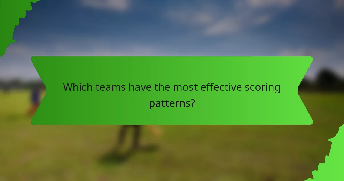 Which teams have the most effective scoring patterns?